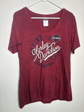 Harley-Davidson Red Short Sleeve Logo Tee